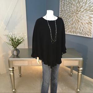 Karen Scott ruffled poncho size L/XL